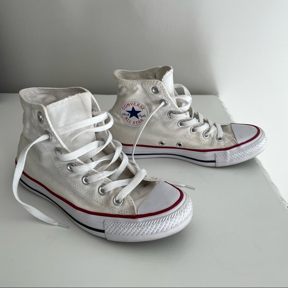 Converse Shoes - White High Top Converse Sneakers, Classic Style